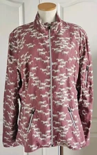 Ronner Sport Size XL Boutique Equestrian Horse Print Full Zip Jacket Rönner