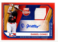 2021 Elite Extra Edition Material Auto Orange #DPLMS-DG Daniel Gomez 135/149