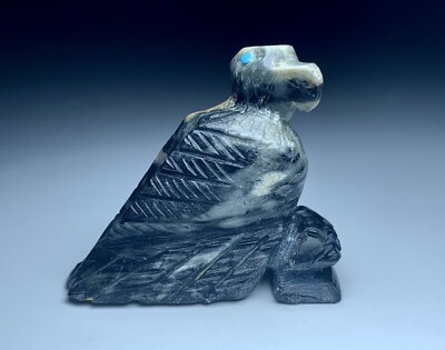 Native Zuni Stone Eagle Fetish Signed By Dane Malani