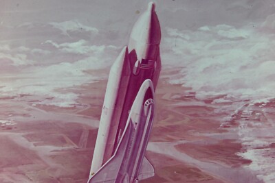 Original 35mm Slide 1972 Space Shuttle Launch Concept Stamped on Holder