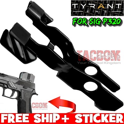 Tyrant Designs CNC  for SIG P320 BLACK SLIDE Catch LEVER Release Chamfered USA