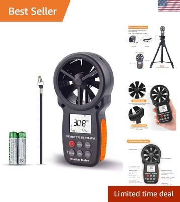 Digital Anemometer Barometer Handheld, for Wind Speed Temperature Wind Chill ...