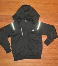 New Adidas Boys 2-Piece Tracksuit Set Jacket Joggers Black Size XL