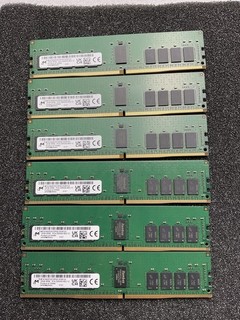 Lot of 6 Micron 16GB DDR4 3200 PC4 25600 ECC Registered Server Memory