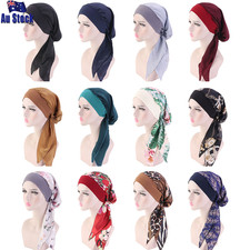 Headwear Printed Muslim Turban Chemo Pirate Cap Hair Loss Hat Cancer Head Scarf