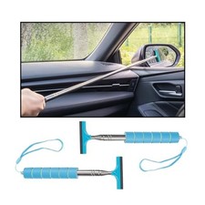 Bittwee 2PCS Car Side Mirror Squeegee, Retractable Auto Rearview Mirror Blue