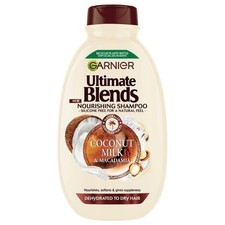 6 x Garnier Ultimate Blends Coconut Milk & Macadamia Shampoo 400ml 9.53 per litre