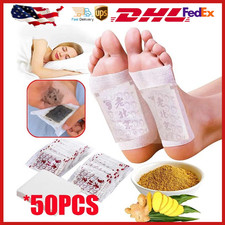 50PCS Detox Foot Patches Pads Body Toxins Deep Cleansing Feet Slimming Herbal