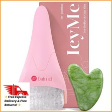 BAIMEI IcyMe Ice Roller for Face and Gua Sha Facial Tool Set, Ice Face Roller Re