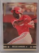 Leaf 1991 Reggie Sanders #BC10 Cincinnati Reds Gold Leaf Rookies Baseball Card