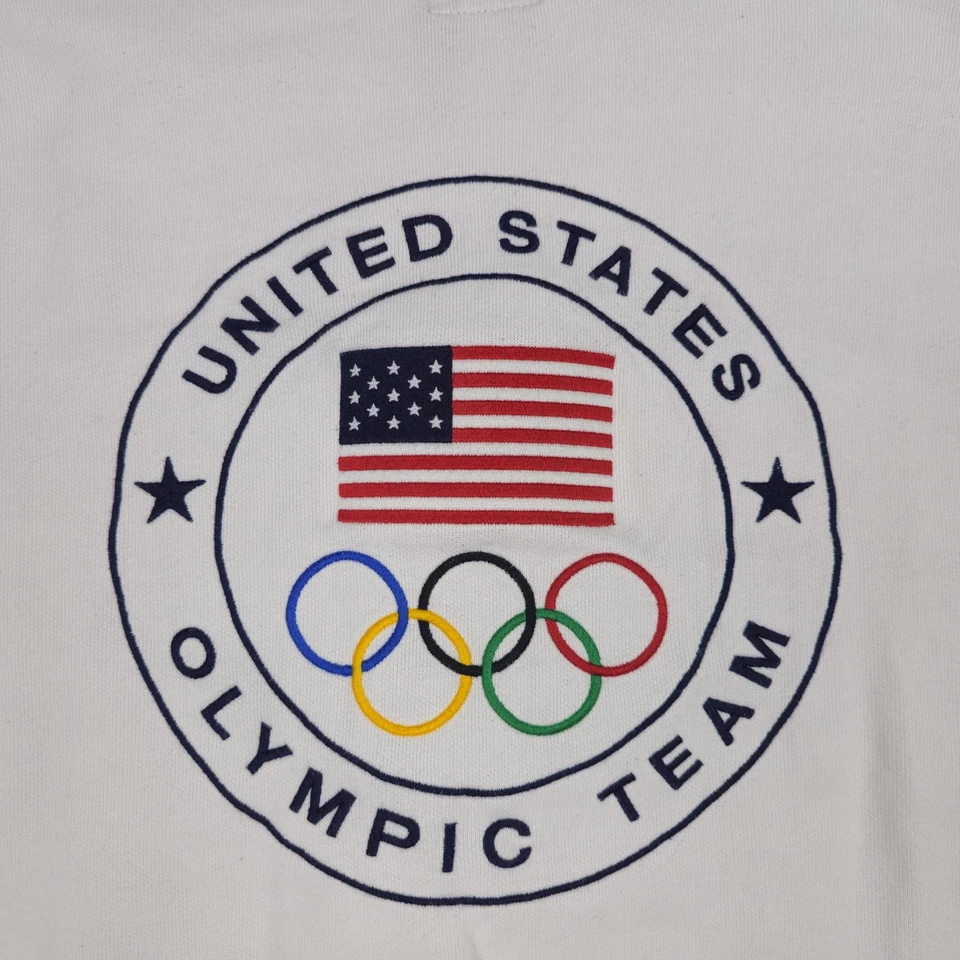 Ralph Lauren Sudadera con Capucha Para Hombres XL Blanca 2012 Equipo Olímpico de Estados Unidos Chaqueta Big Pony EE. UU. Foto 4 de 4