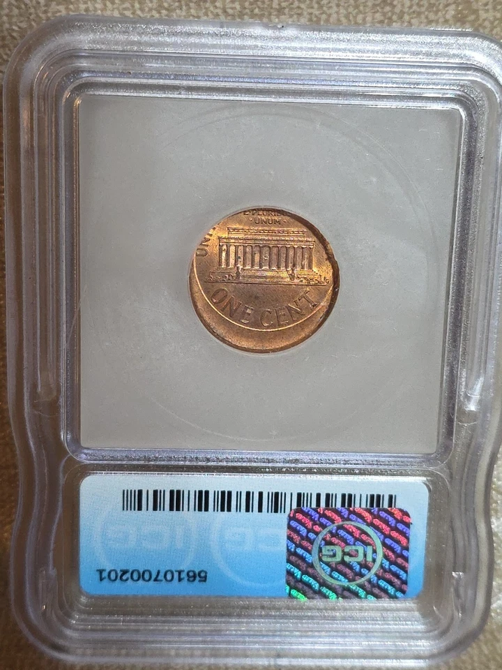 2000 ICG - MS64 RD (OFF CENTER) Full Date. "THE PERFECT ERROR". Lincoln Cent. - Image 2 of 4