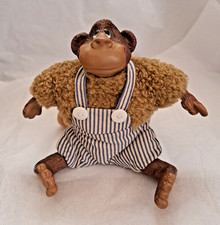 Chimp N Zee Russ and Berrie and Co 1980s  Hard Face and Hands Plush 6 "