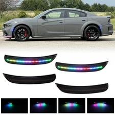 For 2015-2023 Dodge Charger Dynamic LED Side Marker Light Front Rear Bumper Lamp