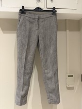 H M Grey Textured Slim Trousers Size UK 6 / EU 32