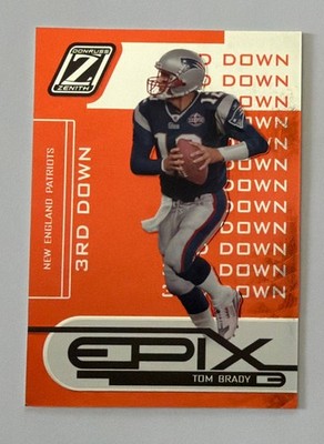 2005 Donruss Zenith - Epix Tom Brady #E-24 3rd Down Orange 177 / 400