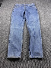 Carhartt Jeans Mens Blue Denim Relaxed Fit Straight Leg Workwear Pants