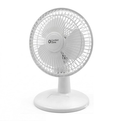 Comfort Zone CZ6D 6'' Quiet Portable Indoor 2-Speed Desk Fan with Clip and Fully