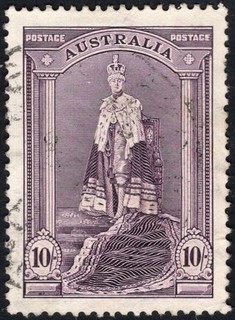 AUSTRALIA: 1938 10/ Dull Purple Sg 177 Fine Used Cat £17
