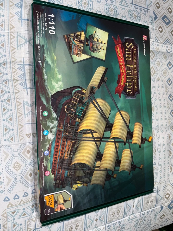 CubicFun 3D Puzzle The Spanish Armada San Felipe 1690 - New in Box - Image 4 of 4