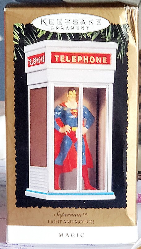 superman lighted keepsake ornament magic vintage new in box
