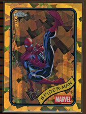 2025 Topps Chrome Sapphire #101 Spider-Man Gold /50 Refractor SSP