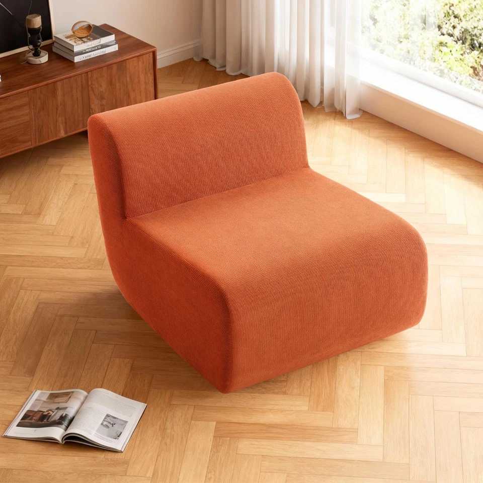 Sofá preguiçoso comprimido sofá desossado confortável sofá solteiro cadeiras com assento profundo - Imagem 2 de 4