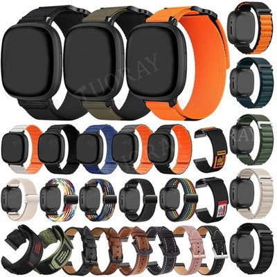 Edelstahl Leder Nylon Armband Ersatz Für Fitbit Sense /Sense 2 Fitbit Versa 3 4