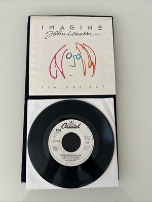John Lennon-Jealous Guy White Label Promo Capitol 45/Picture Sleeve