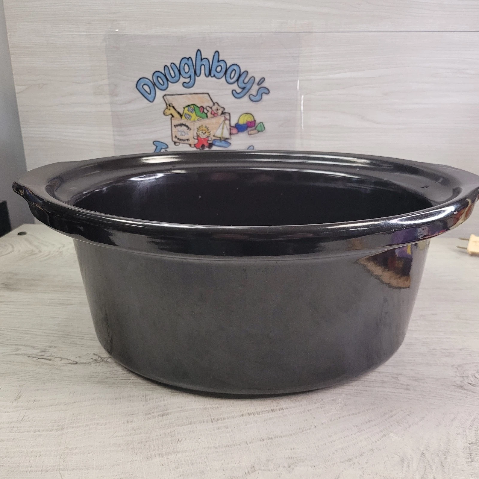 Ambiano Slow Cooker Crock Pot Ceramic 7 Quart Replacement Bowl 15.5x11.5x6