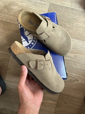 Birkenstock Boston Wildleder Taupe EU 38 