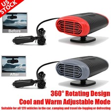 Red or Gray Heater Portable Heating Cooling Fan Defroster Demister Car Truck 12V