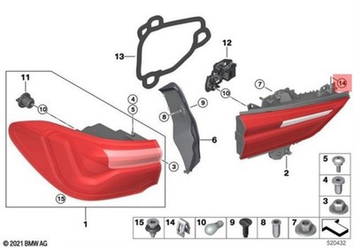 Genuine BMW F39 X2 16d 18d 18dX 18i 20d 20dX 20i 20iX 25dX Clip 63217489473