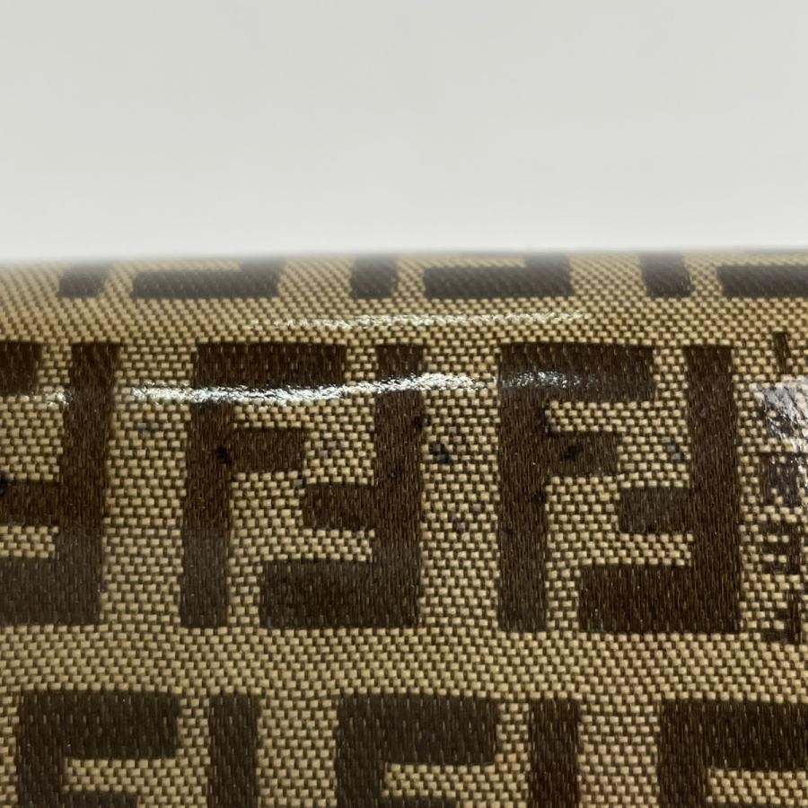 FENDI Zucchino Mamma Baguette Handbag Brown Coated Canvas 26424 #BS1194 thumbnail 6