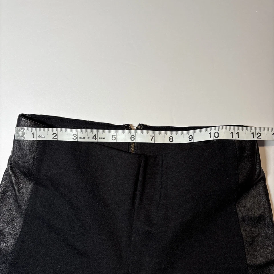 Calça Pixie J Crew Feminina Tamanho 00S Couro Listra Tuking #E1228 Preta - Imagem 4 de 4