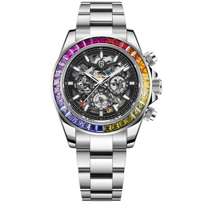 PAGANI DESIGN PD-1777 Automatic  Watch 40mm  Skeletonizes Dial. USA seller. 