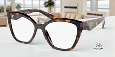 PRADA PR 20ZV 14L1O1 Honey Tortoise Demo Lens 52 mm Women's Eyeglasses