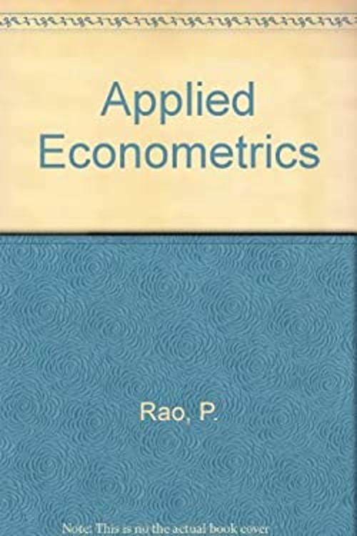 Applied Econometrics Hardcover Potluri M., Miller, Roger LeRoy Ra
