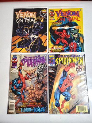 Venom On Trial + The Spectacular Spiderman Comic Book Lot of 4 MAR APR MAY '97