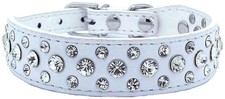 Rhinestone Dog Collar, Bling Rhinestone PU Leather Crystal Diamond Pet Dog Ca...