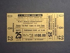 Boxing Full Ticket Danny Lopez vs Jose Caba (1979) Salvador Sanchez (Undercard)