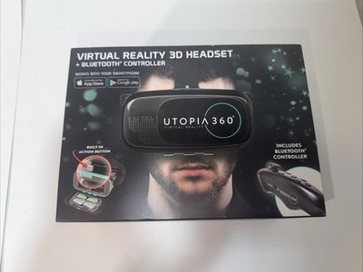 ReTrak Utopia 360 Virtual Reality 3D Headset & Bluetooth Controller Brand New!
