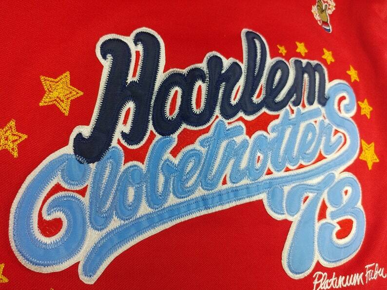 Platinum Fubu jersey, red, Harlem Globetrotters, vintage