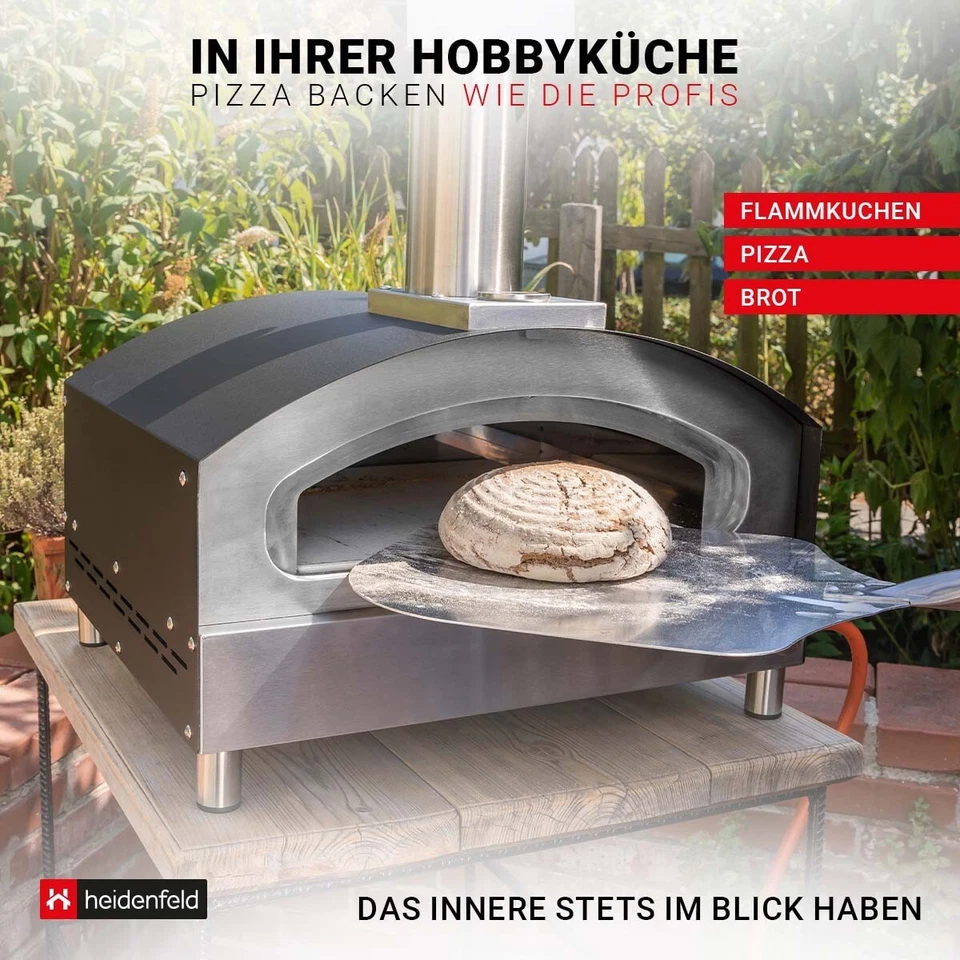 Pizzaofen Gasofen Pizzabackofen Ofen Backofen Edelstahlofen Pizzastein Venezia - Bild 3 von 4