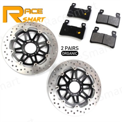 Front Brake Disc Rotors Organic Pads For Honda CB400SF CB 400 SF Super Four 2005