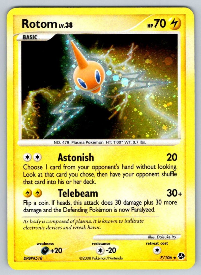 2008 Diamond & Pearl - Great Encounters Rotom Rare Holo #7