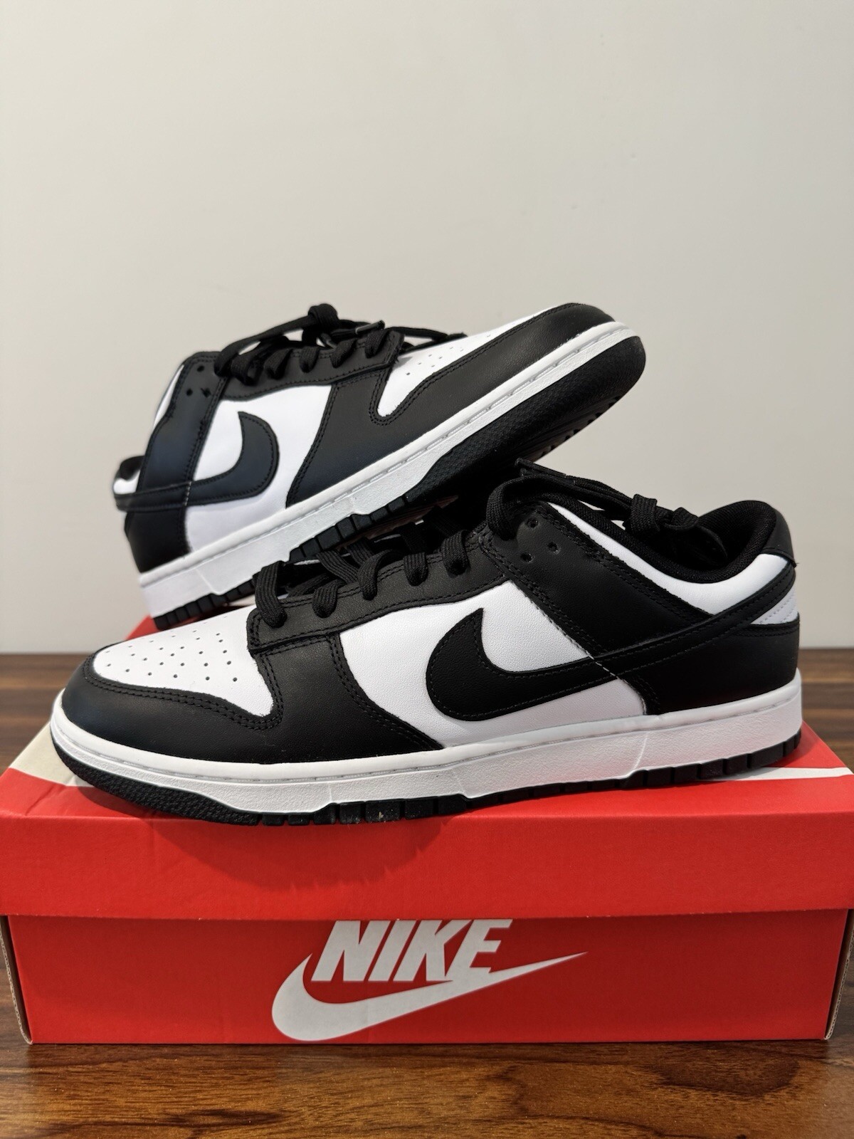 Brand New Nike Men’s Dunk Low Shoes Panda Black White DD1391-100 Size 12