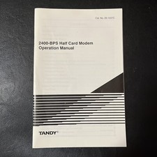 manual Tandy 2400-BPS Half Card Modem Operation instructions VTG Radio Shack M1