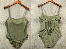 NWT American Eagle Aerie Womens Size XL Green One Piece Swimsuit Full Coverage