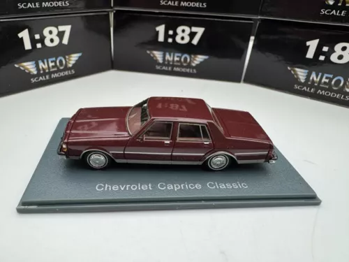 Neo 1/87 Resin car model Chevrolet Caprice Classic Brown Red - Picture 3 of 5